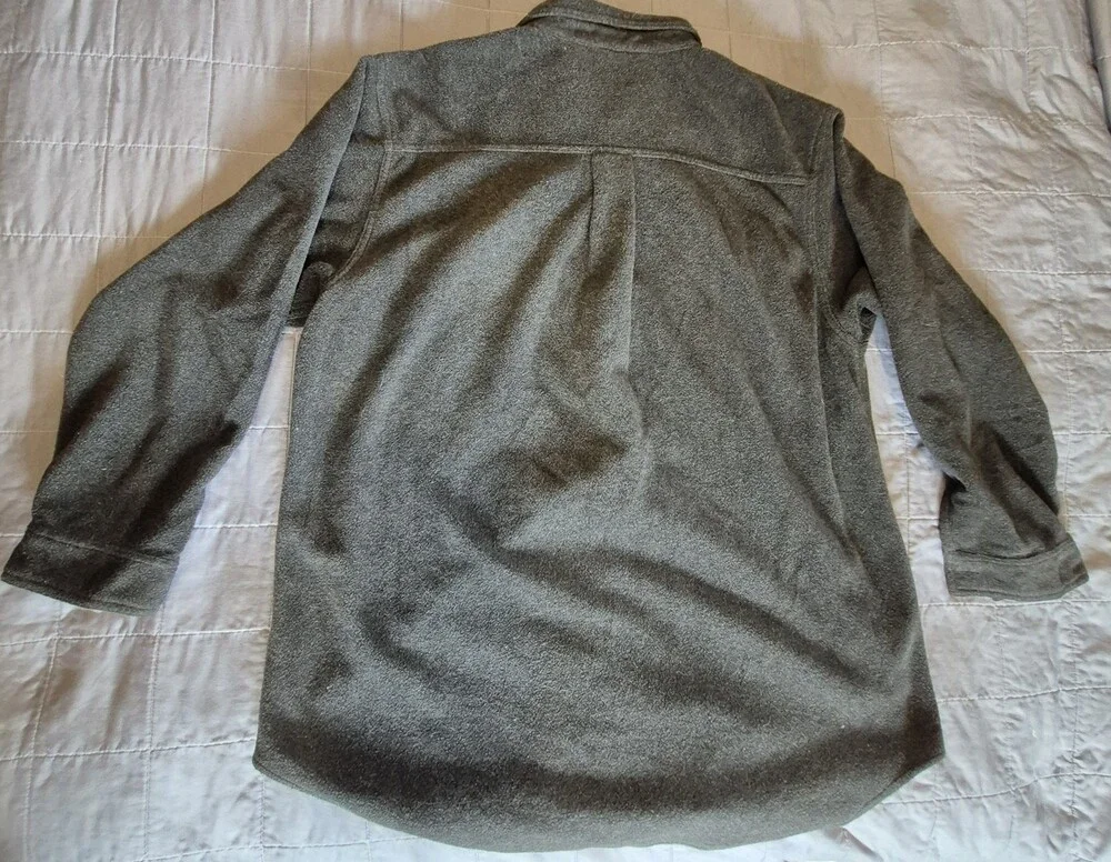 North Face Shirt Jacket Mens XL Gray Fleece Button Up Outdoor Western Pockets